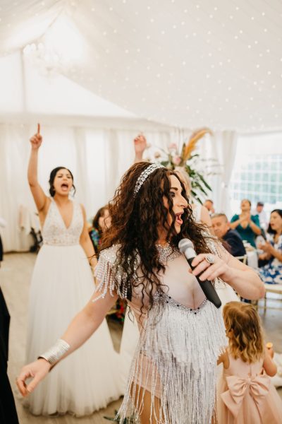 Espectáculo de transformismo y playback de Angie Moon en un evento de Boda en Cartagena.
